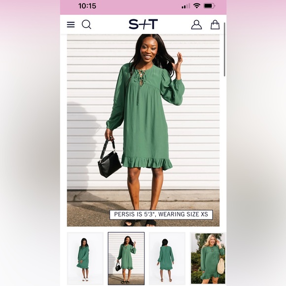 Smash and Tess Violet Mini Dress in Foliage Green - Picture 6 of 6